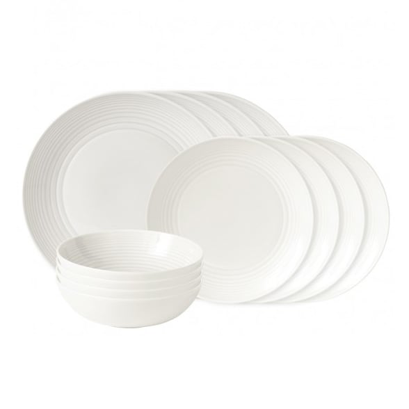 Royal Doulton Maze bordenset 12-delig wit