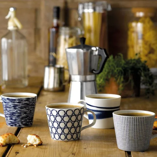 Pacific beker blauw 6-delig, klein Royal Doulton