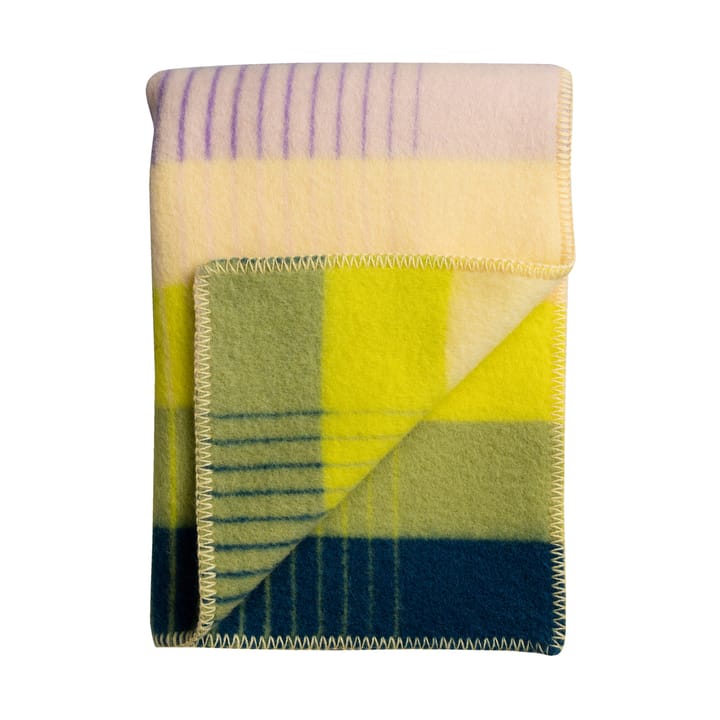 Åsmund gradient deken 135x200 cm, Yellow-blue Røros Tweed
