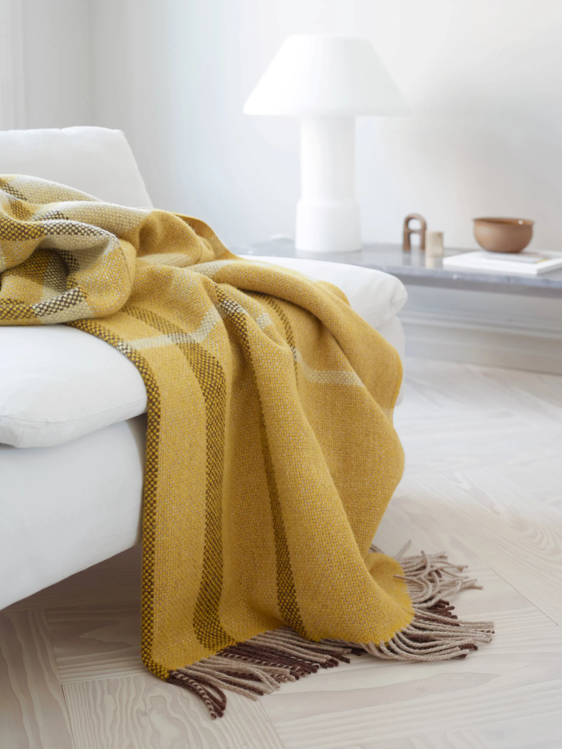 Filos deken 145x220 cm, Yellow Røros Tweed