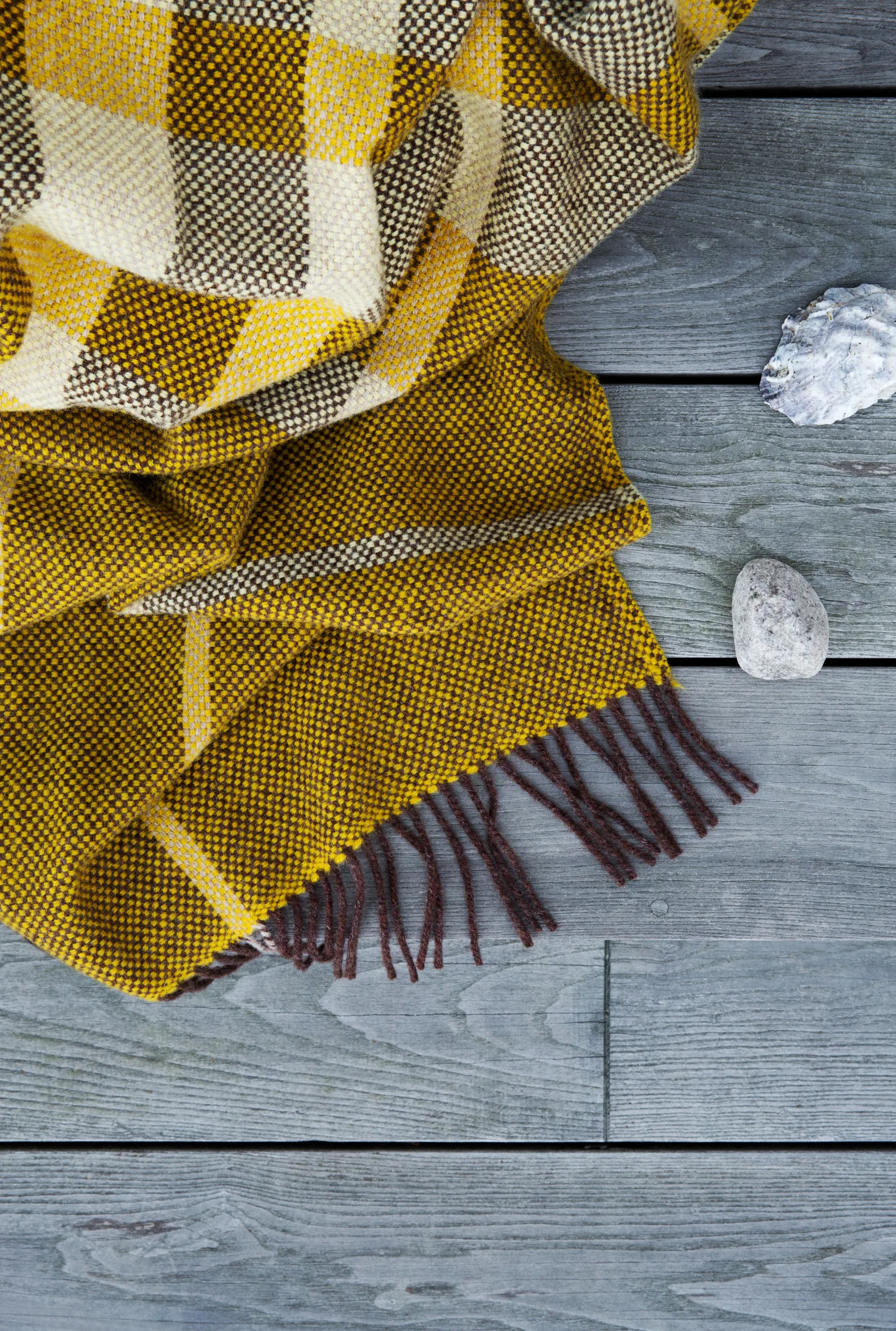 Filos deken 145x220 cm, Yellow Røros Tweed