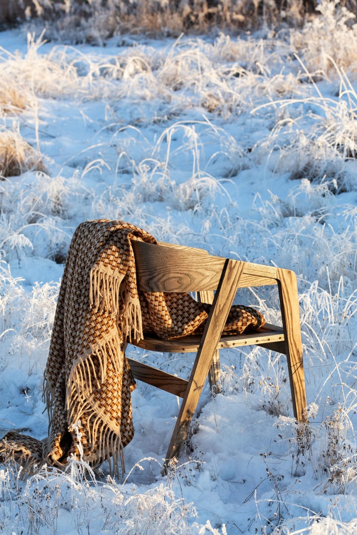 Isak deken 150x210 cm, Chestnut Røros Tweed