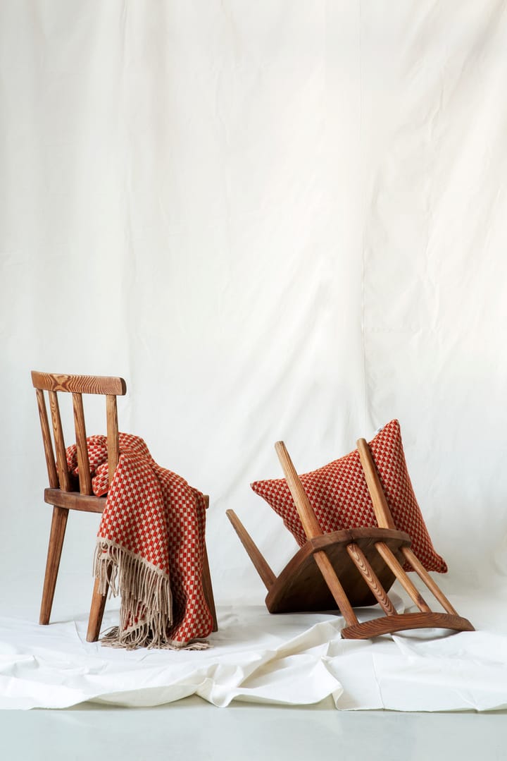 Isak deken 150x210 cm, Red sumac Røros Tweed