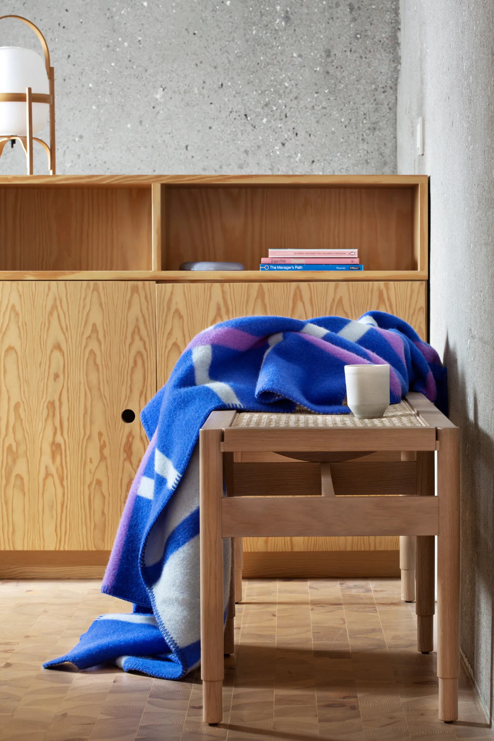 Knut deken 135x200 cm, Blue Røros Tweed