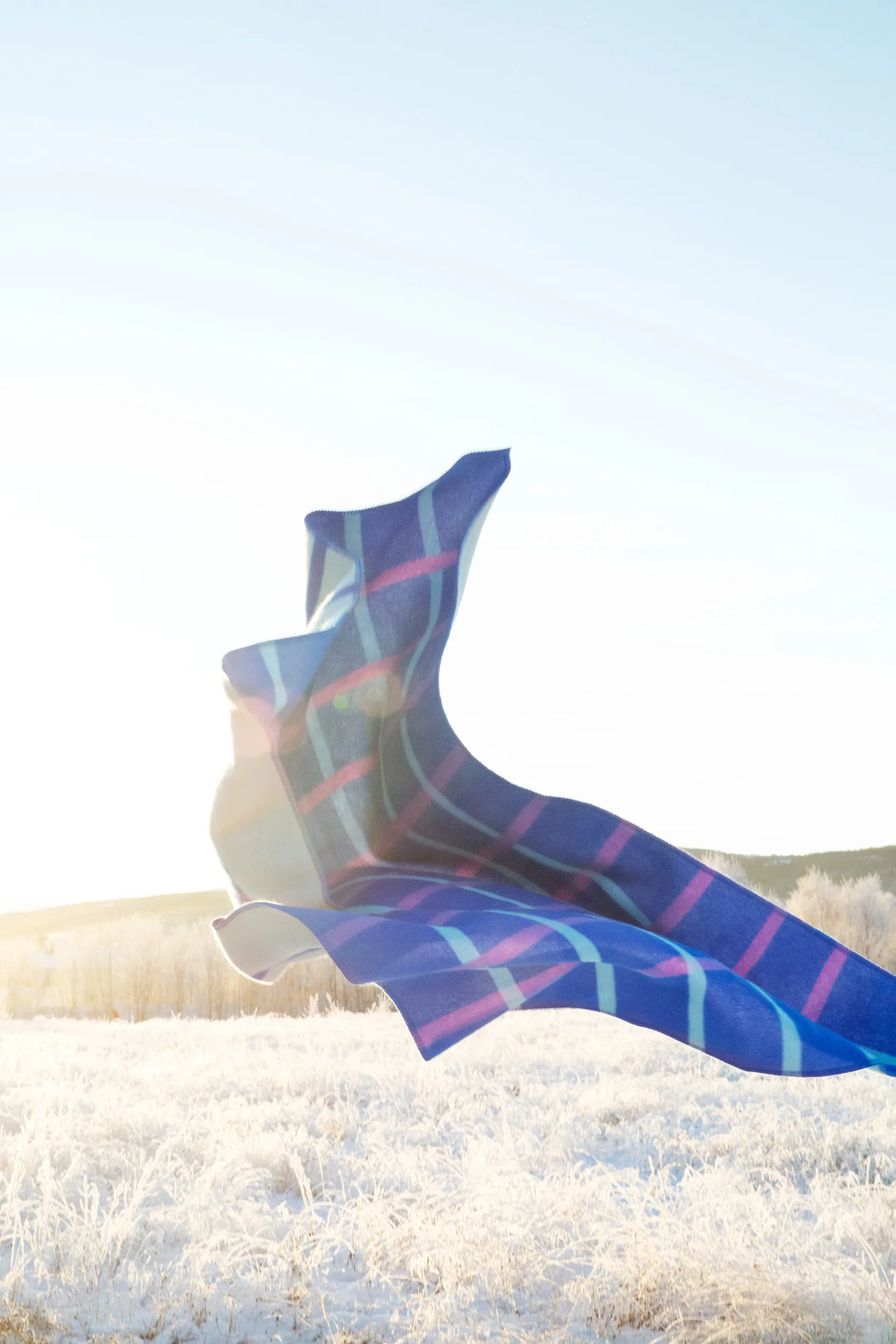 Knut deken 135x200 cm, Blue Røros Tweed