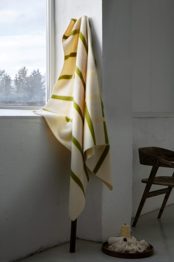 Knut deken 135x200 cm, Lime Røros Tweed