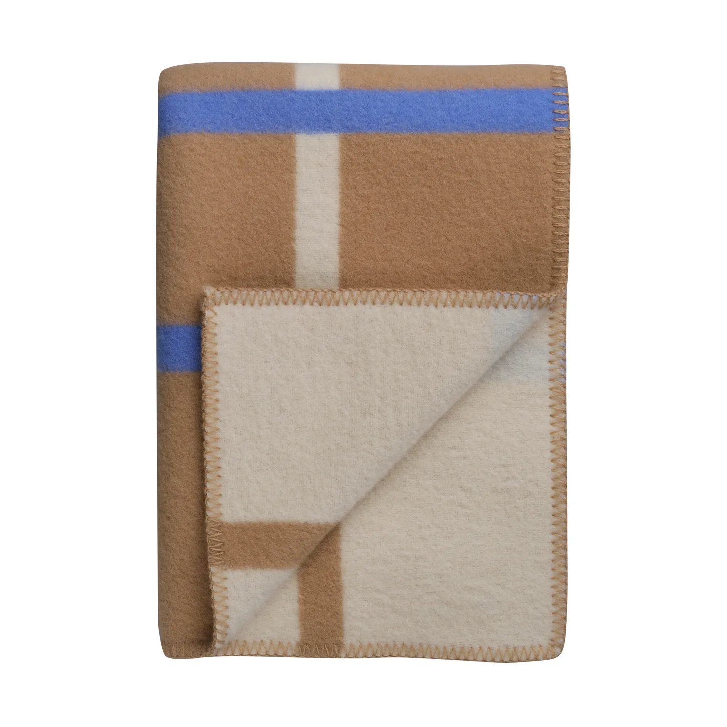 Knut deken 135x200 cm, Taupe Røros Tweed