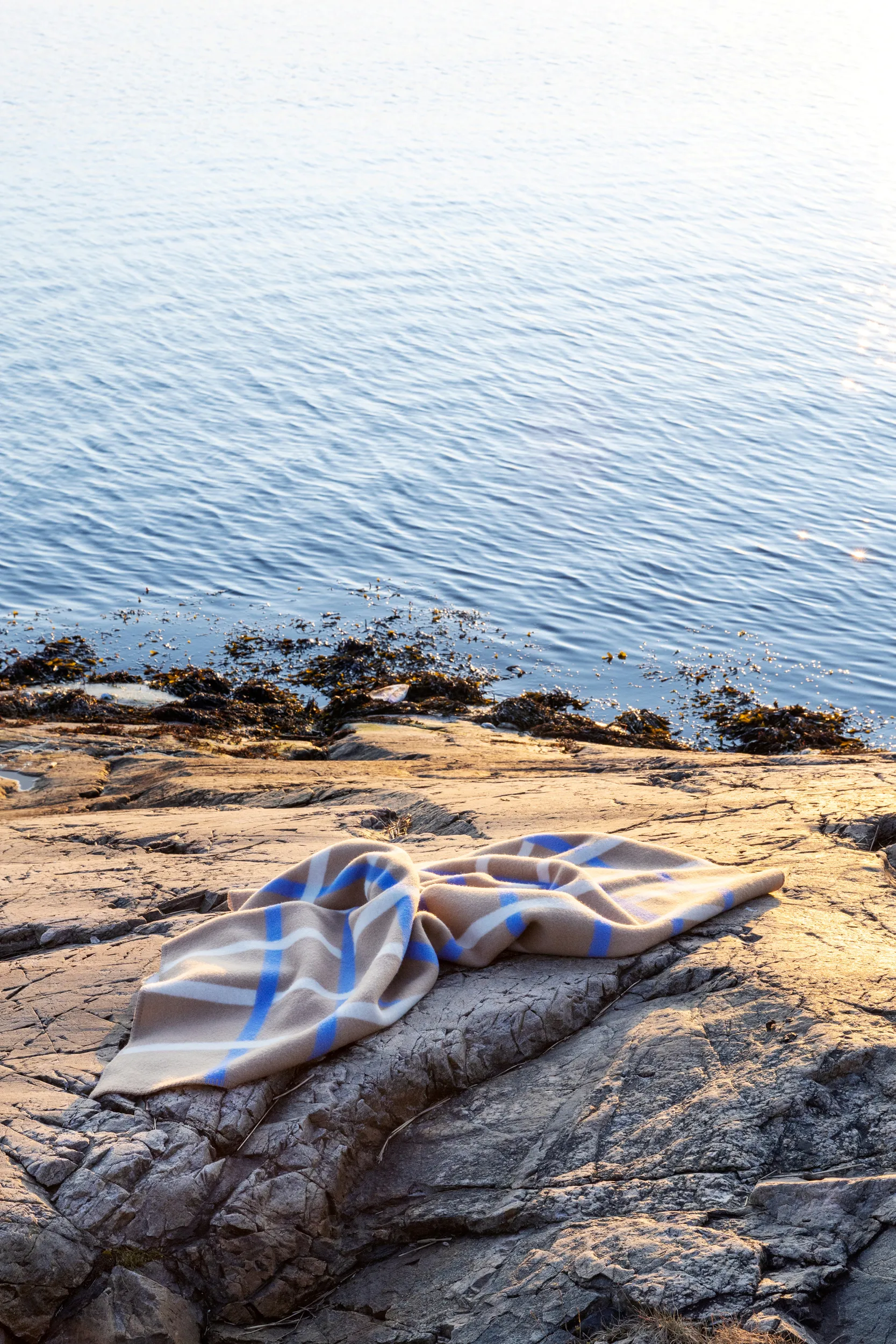 Knut deken 135x200 cm, Taupe Røros Tweed
