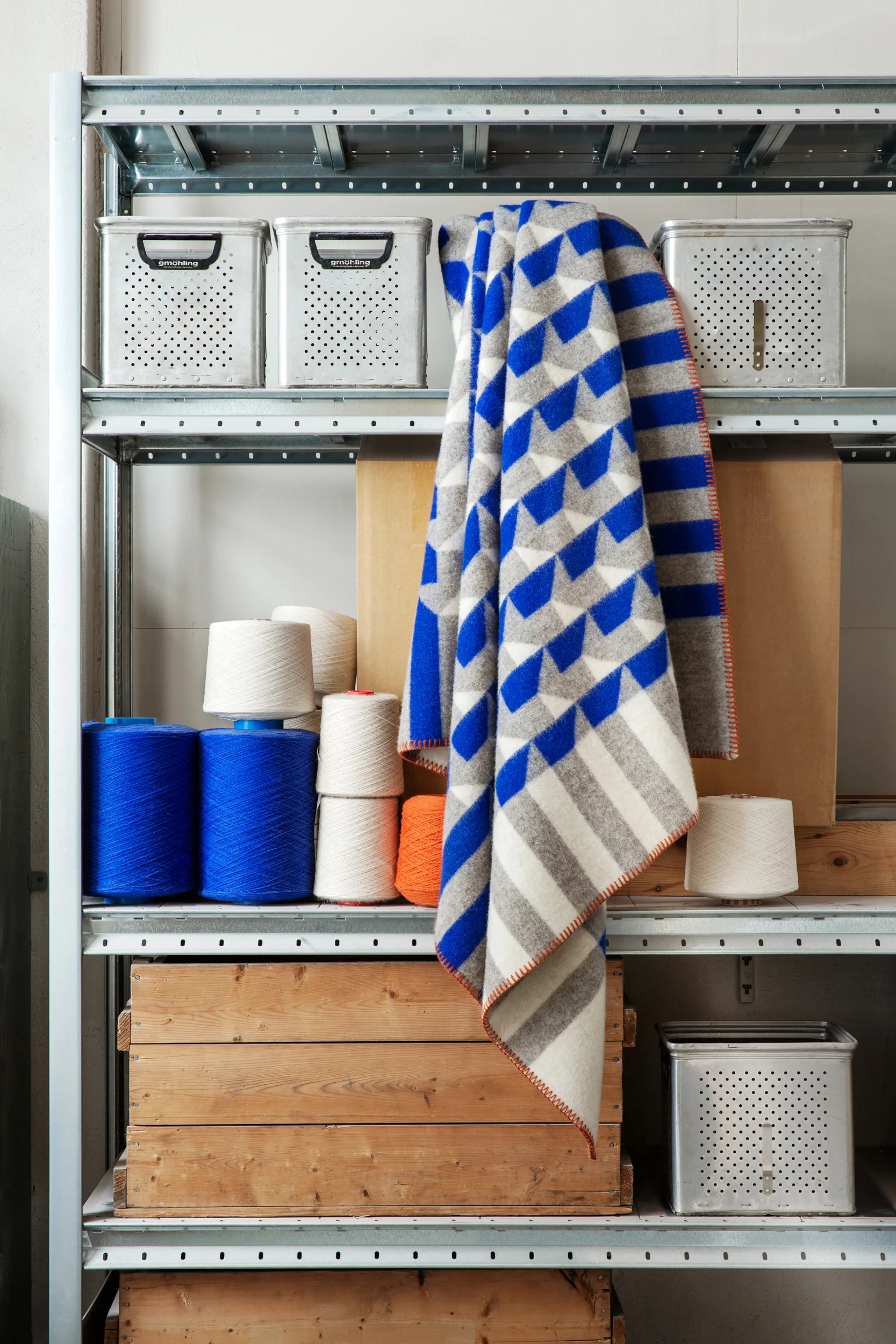 Kvam deken 135x200 cm, Blue Røros Tweed