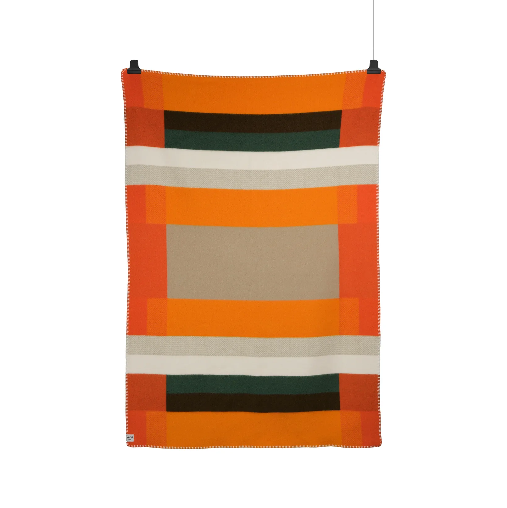 Mikkel deken 135x200 cm, Orange Røros Tweed