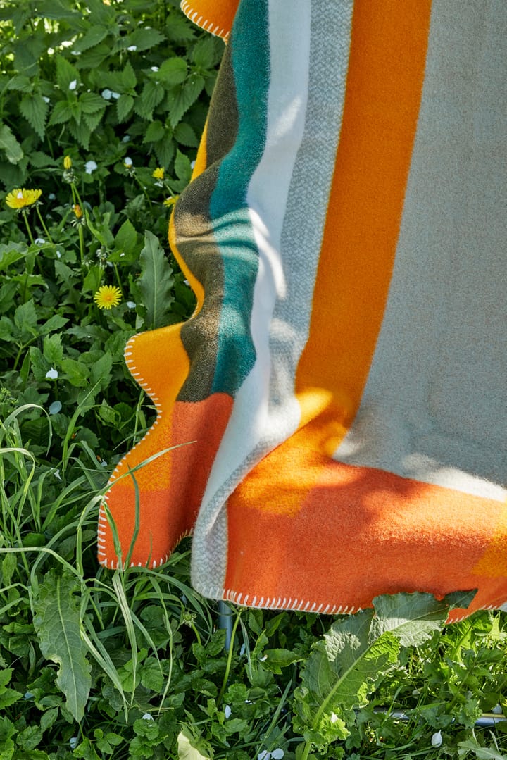 Mikkel deken 135x200 cm, Orange Røros Tweed