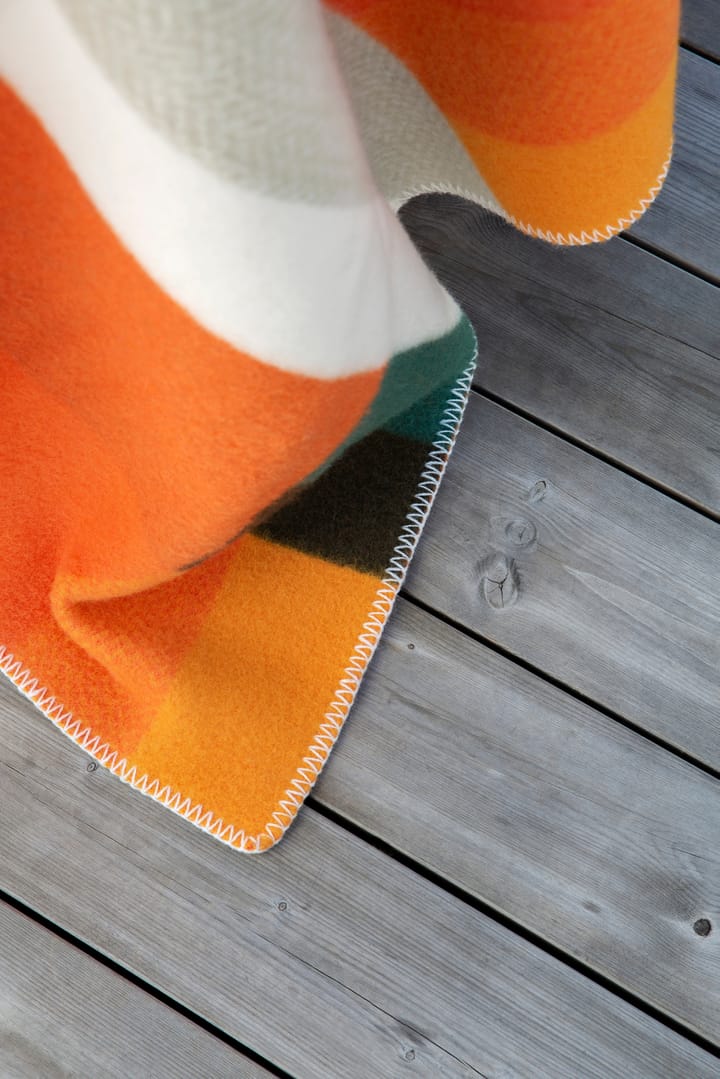 Mikkel deken 135x200 cm, Orange Røros Tweed