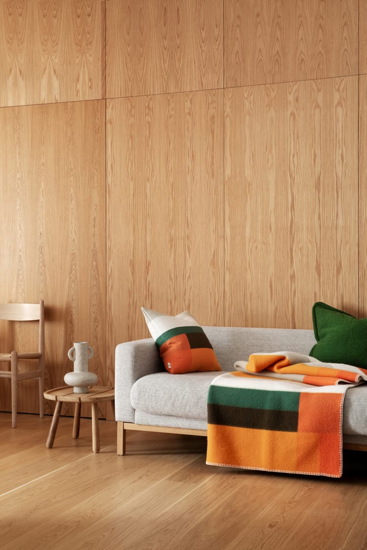 Mikkel deken 135x200 cm, Orange Røros Tweed