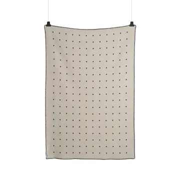 Pastille deken 135x200 cm - Black and white - Røros Tweed