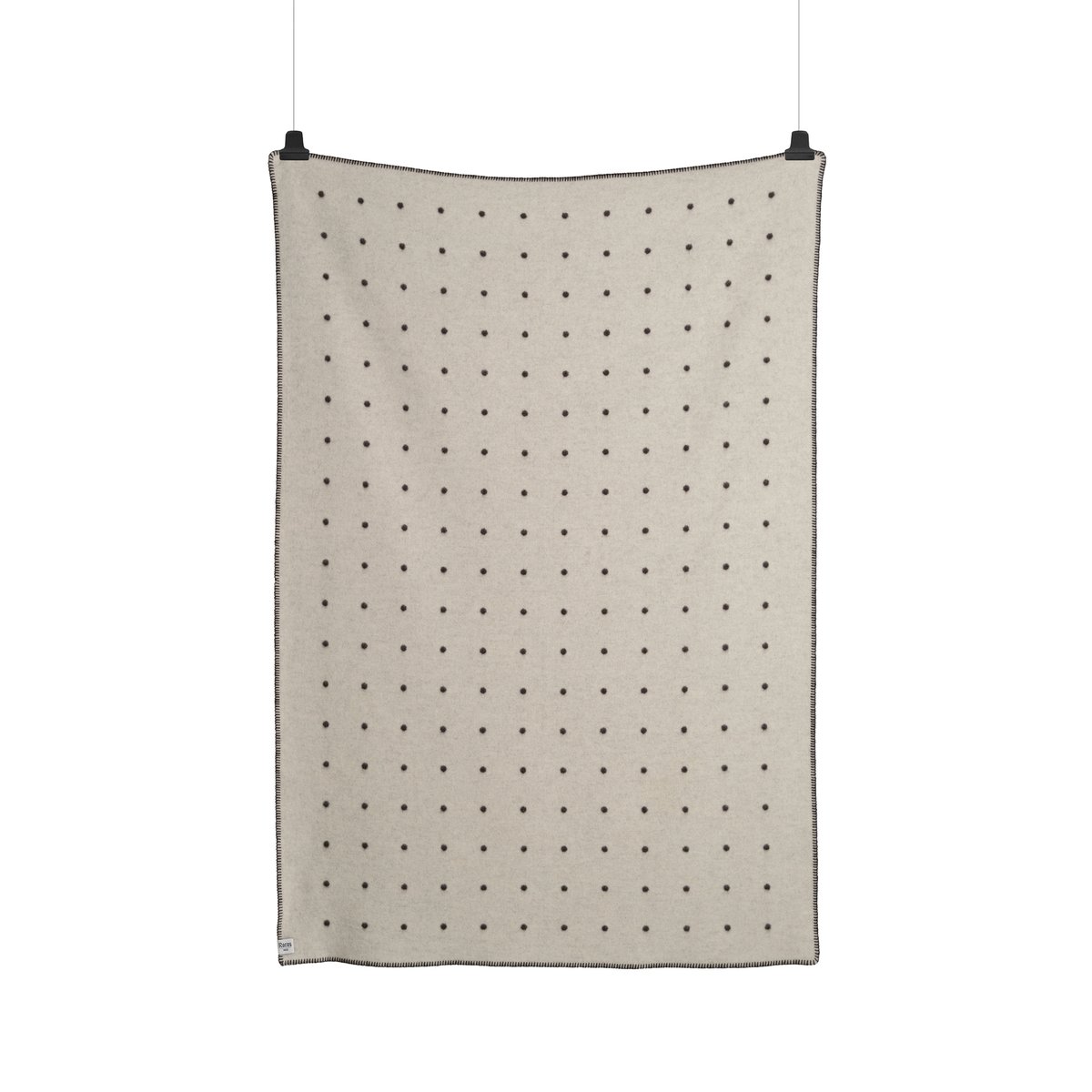Roros Tweed Pastille deken 135x200 cm Black and white
