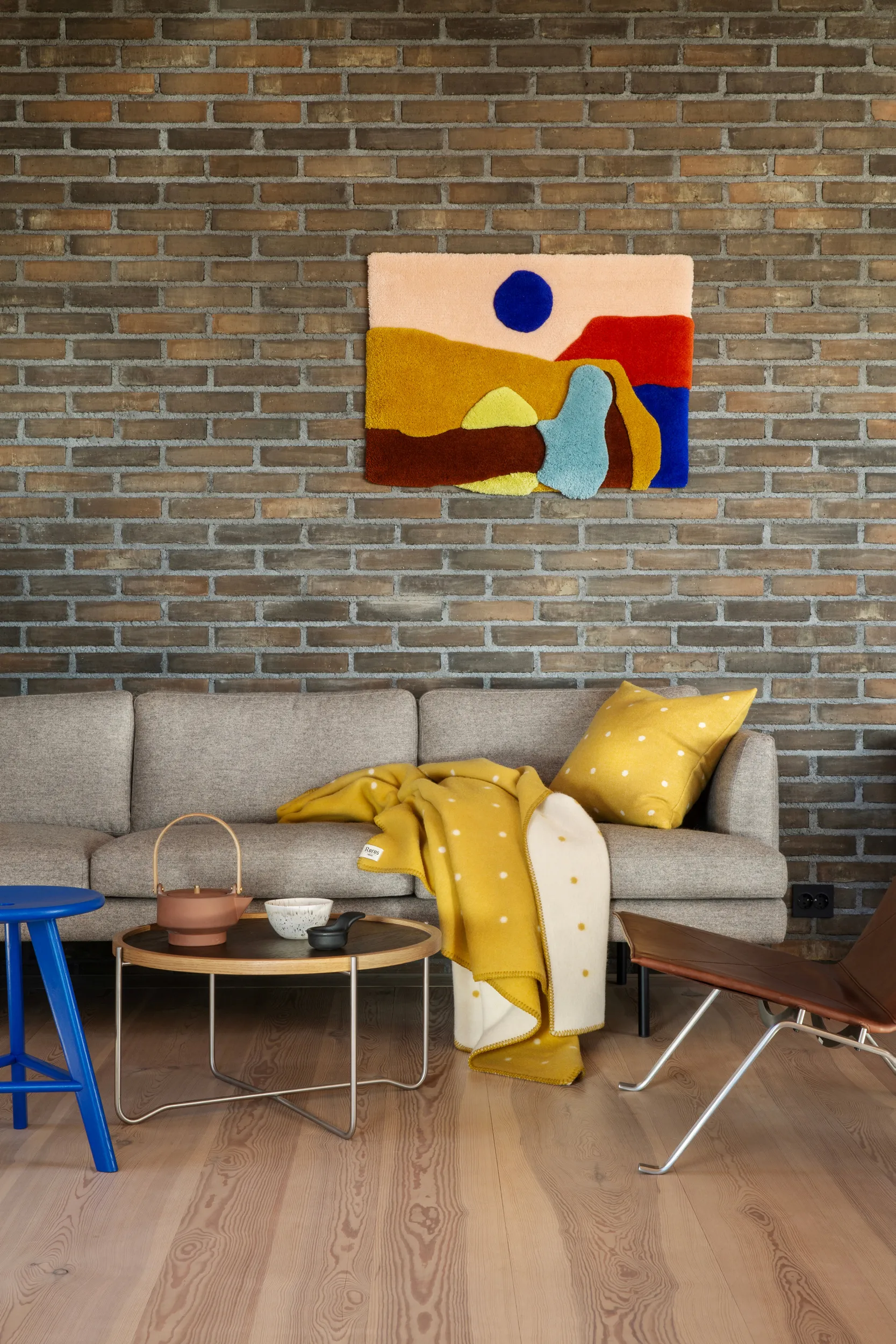 Pastille deken 135x200 cm, Sun yellow Røros Tweed