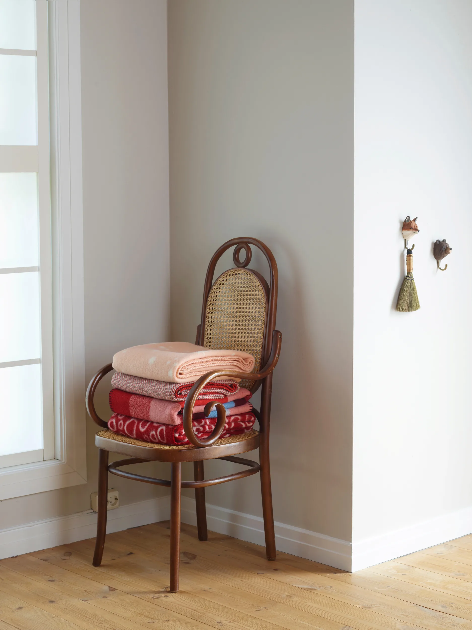 Una deken 150x200 cm, Light red Røros Tweed