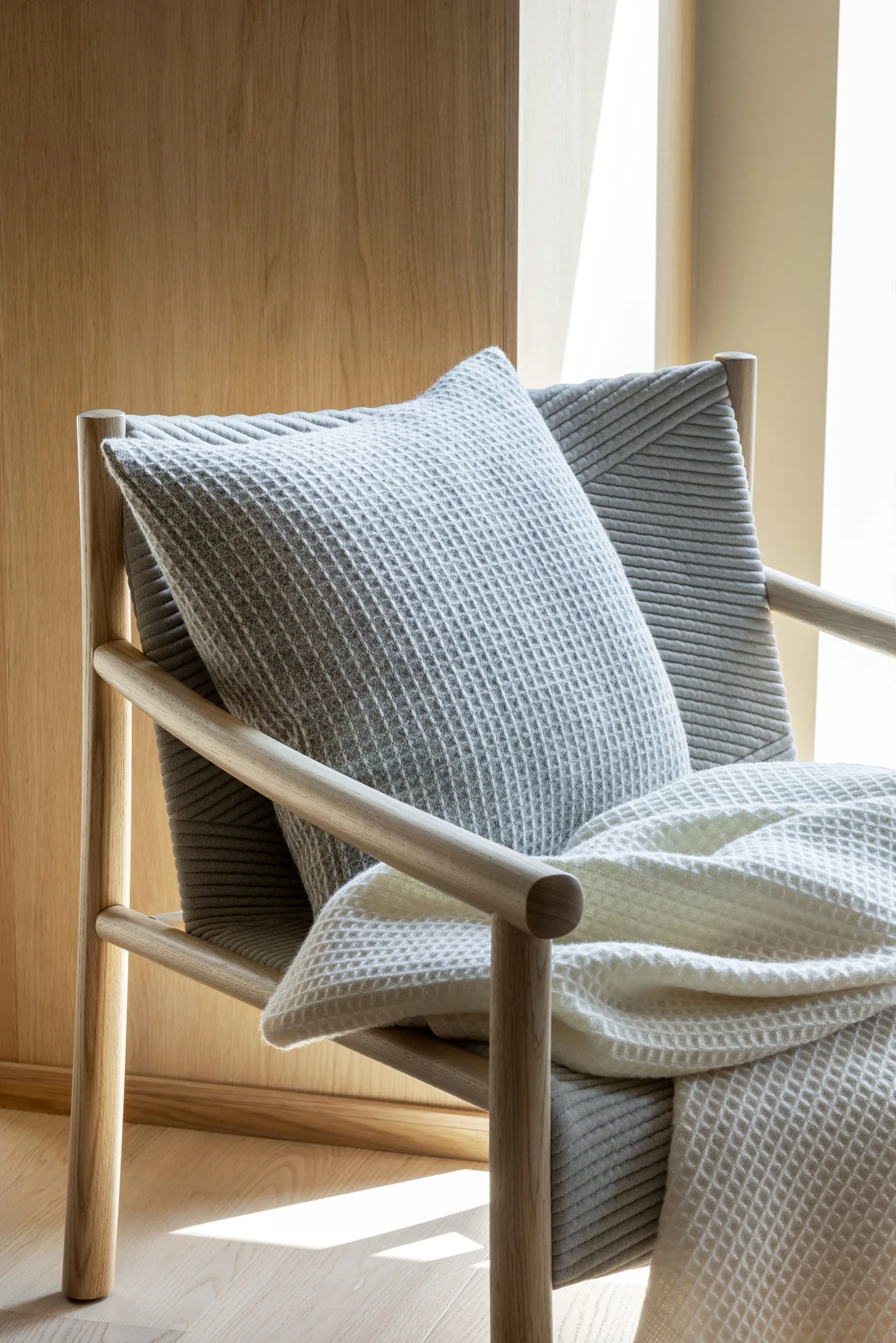 Vega deken 150x210 cm, Natural Røros Tweed