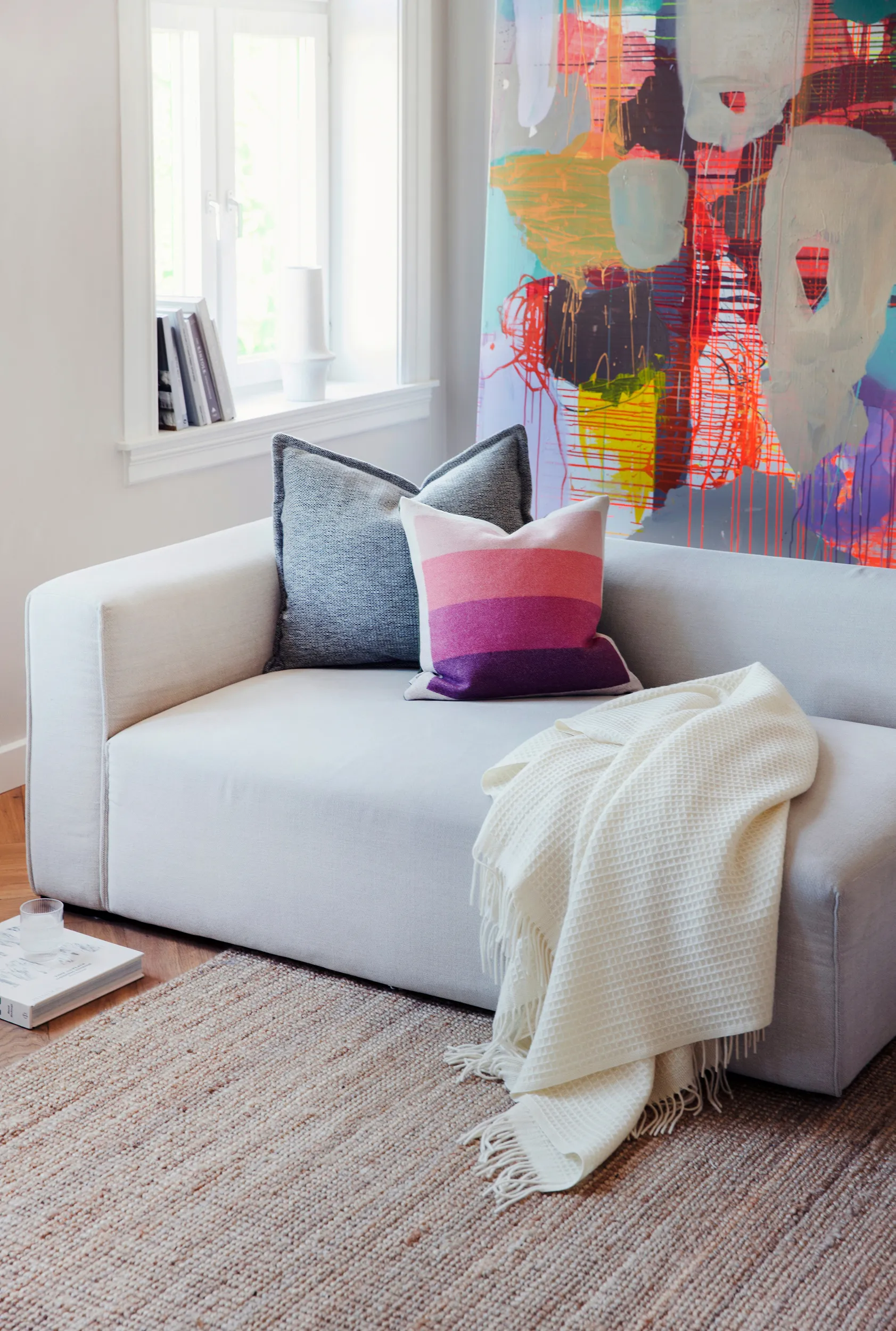 Vega deken 150x210 cm, Natural Røros Tweed