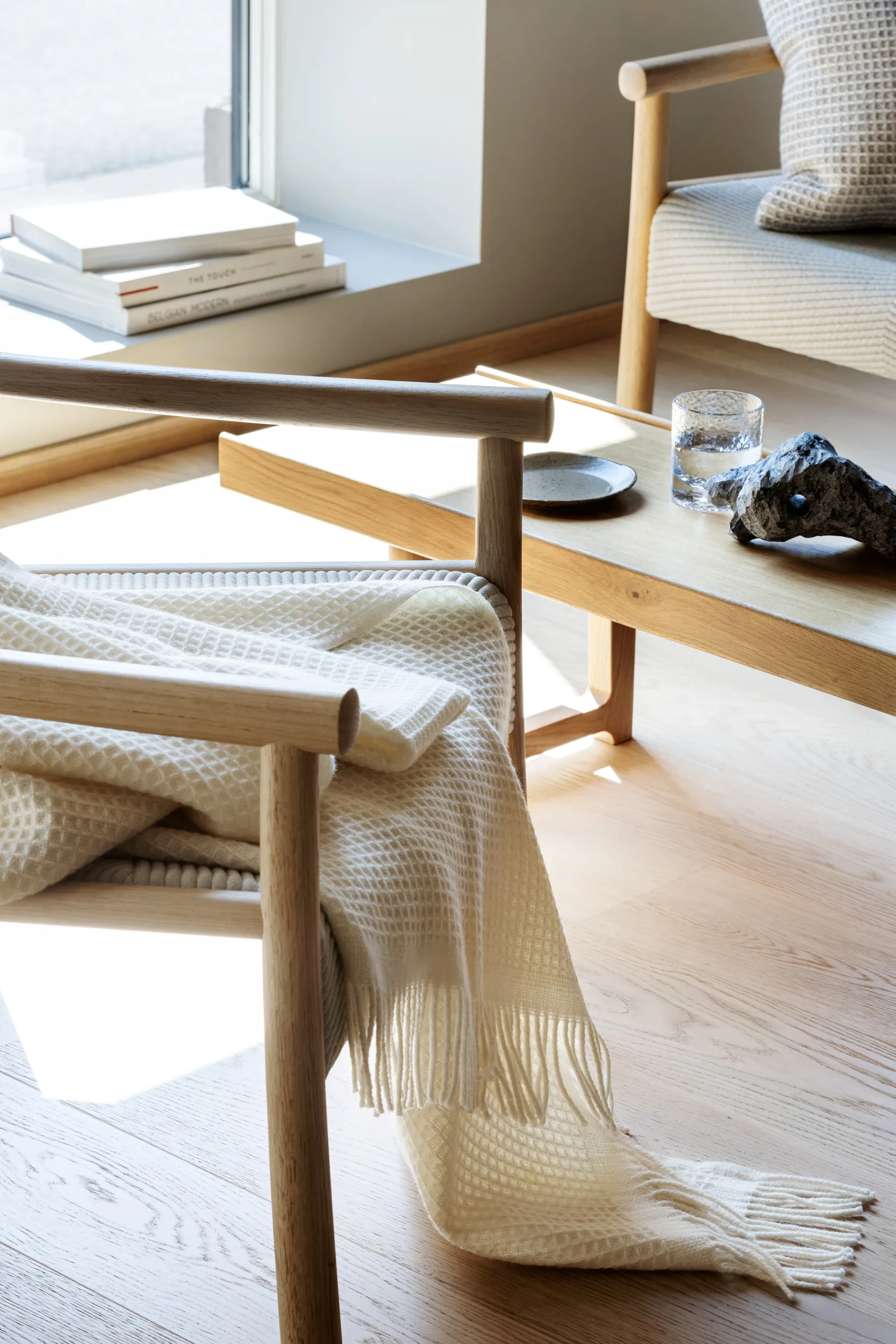 Vega deken 150x210 cm, Natural Røros Tweed