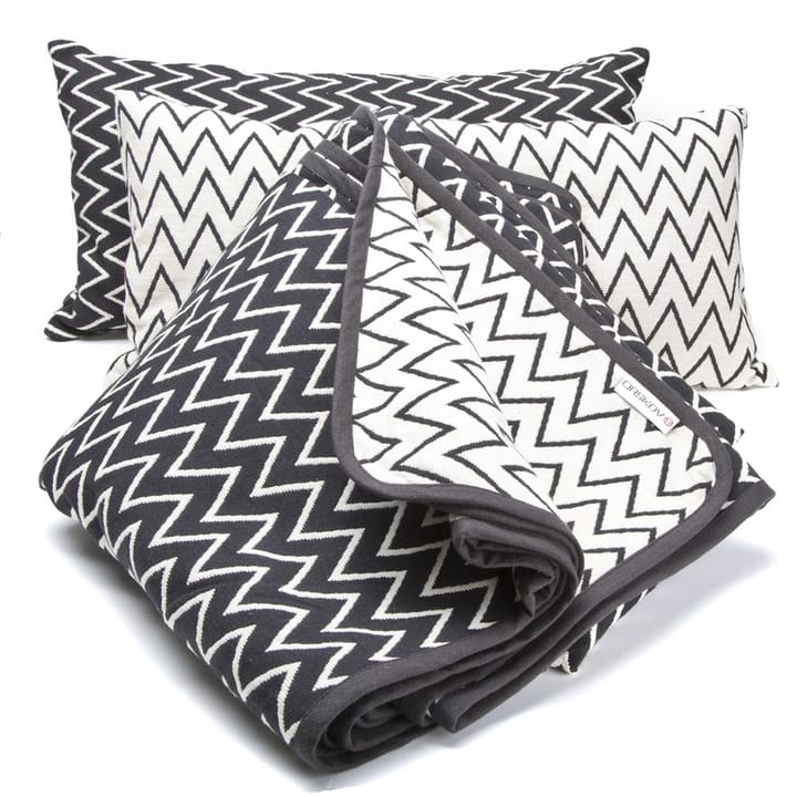 Zigzag kussenhoes 30 x 60 cm., wit Ørskov
