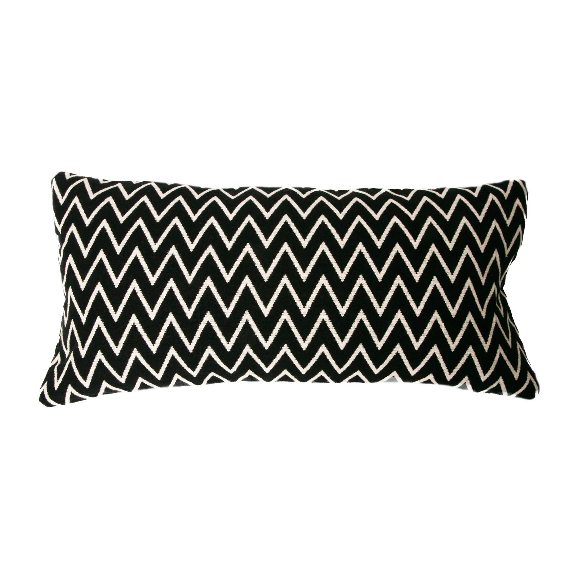 Zigzag kussenhoes 30 x 60 cm., zwart Ørskov