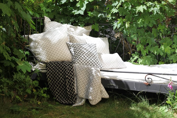 Zigzag kussenhoes 30 x 60 cm., zwart Ørskov