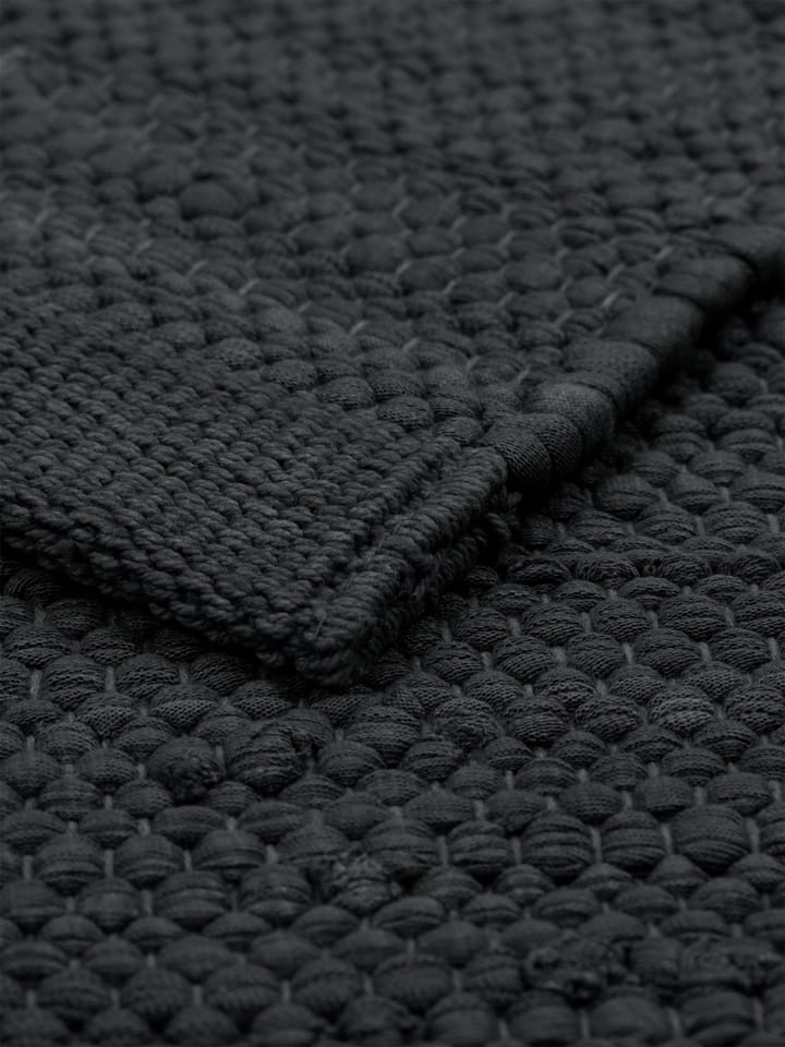Cotton vloerkleed 140 x 200 cm., Charcoal Rug Solid