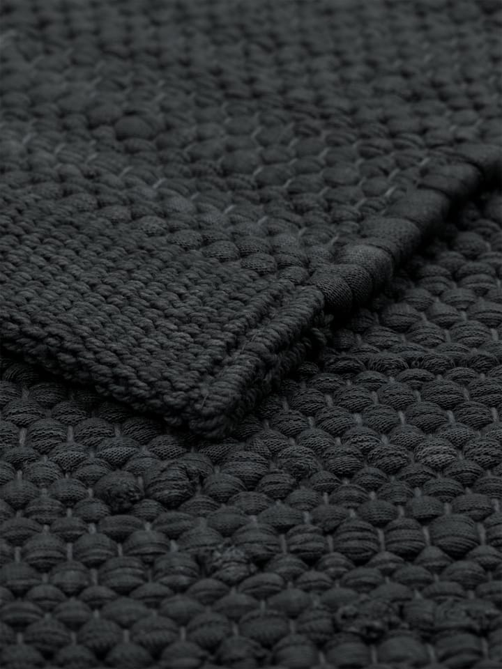 Cotton vloerkleed 140 x 200 cm. - Charcoal - Rug Solid