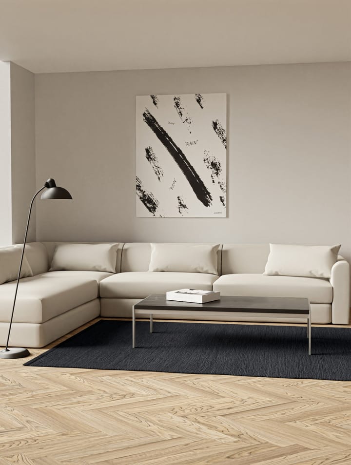 Cotton vloerkleed 140 x 200 cm., Charcoal Rug Solid