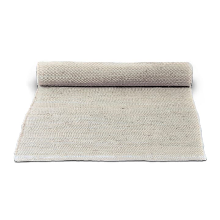 Cotton vloerkleed 140 x 200 cm., desert white (wit) Rug Solid