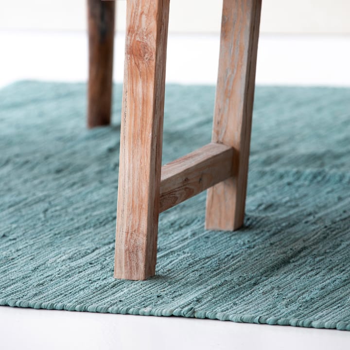 Cotton vloerkleed 140 x 200 cm., Dusty jade (mint) Rug Solid