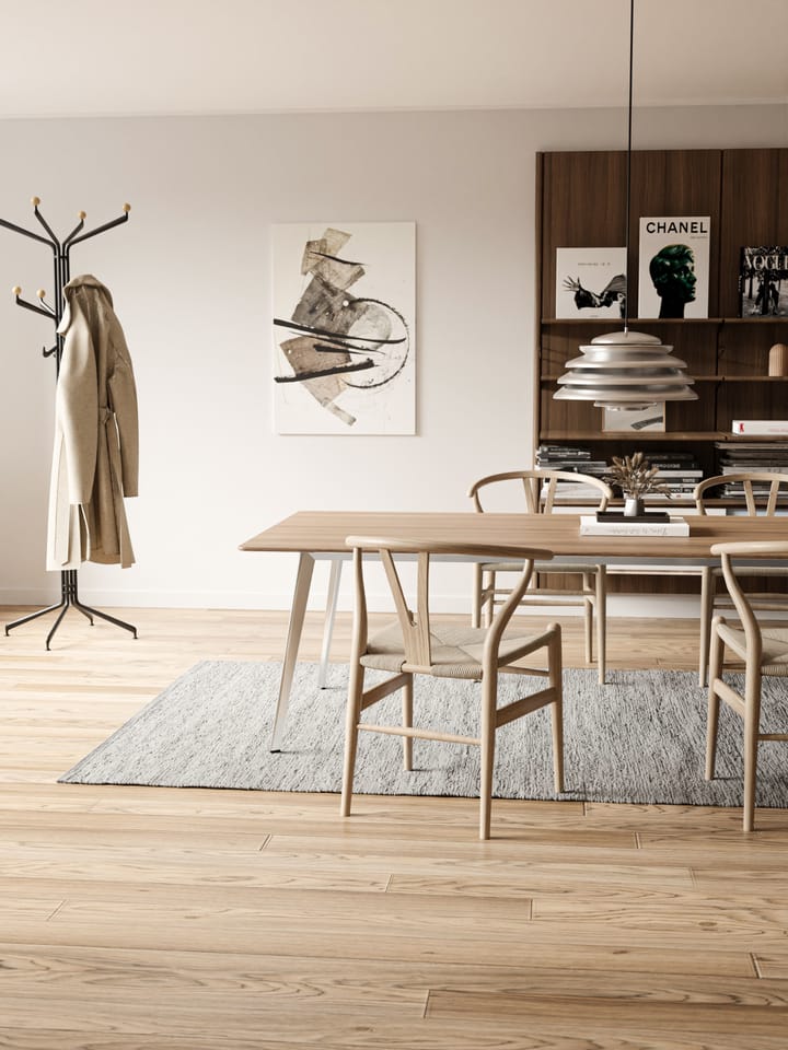 Cotton vloerkleed 140 x 200 cm., light grey (lichtgrijs) Rug Solid
