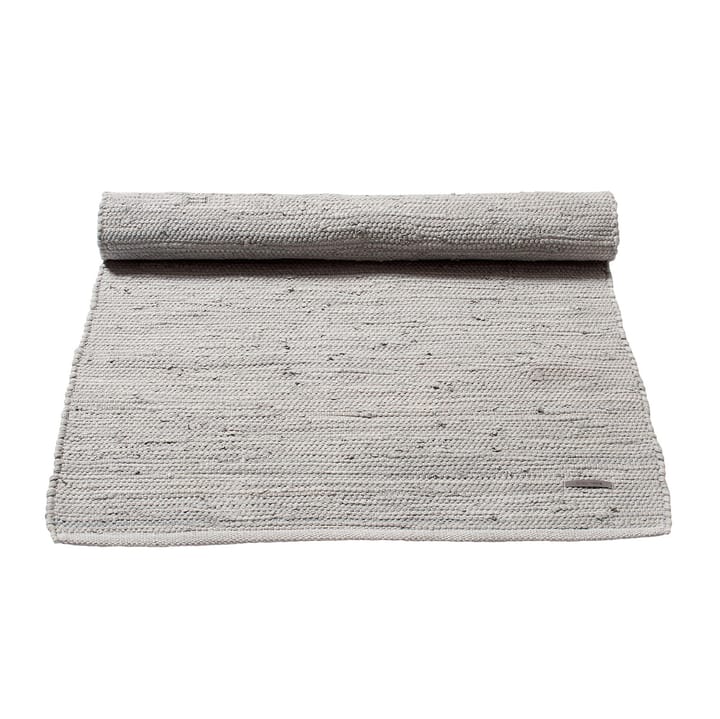 Cotton vloerkleed 140 x 200 cm., light grey (lichtgrijs) Rug Solid
