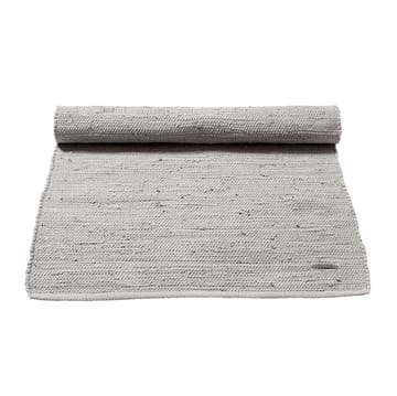 Cotton vloerkleed 140 x 200 cm. - light grey (lichtgrijs) - Rug Solid
