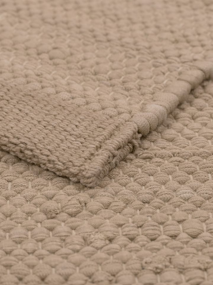 Cotton vloerkleed 140 x 200 cm., Nougat Rug Solid