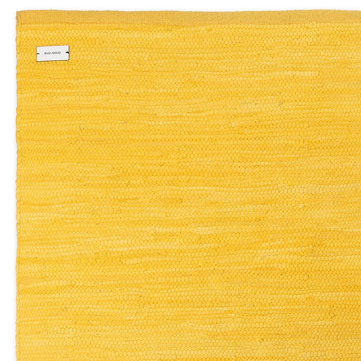 Cotton vloerkleed 140 x 200 cm. - Raincoat yellow (geel) - Rug Solid