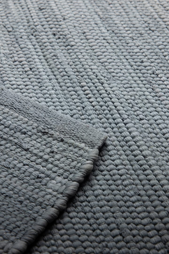 Cotton vloerkleed 140 x 200 cm. - Steel grey (grijs) - Rug Solid