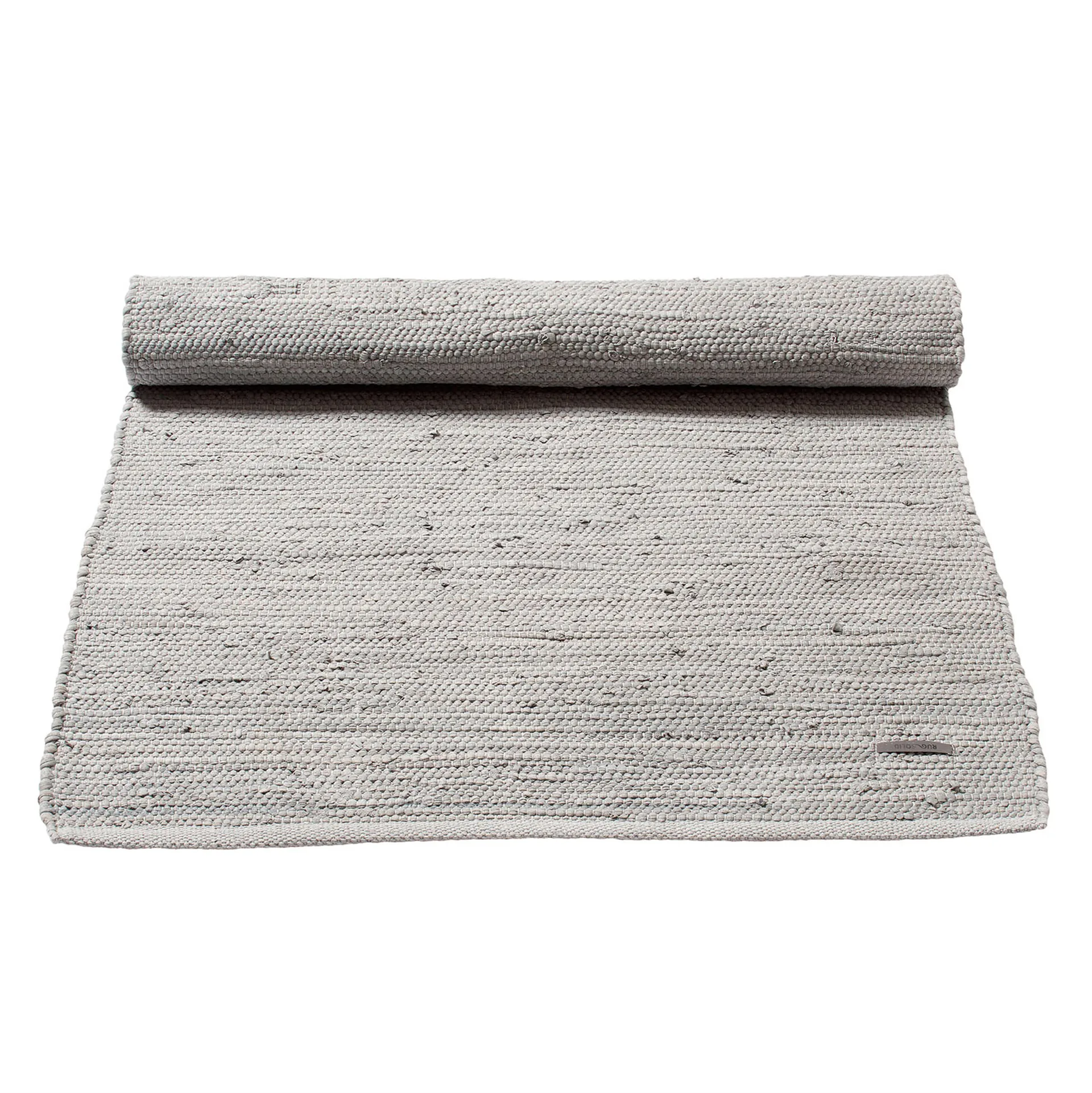 Cotton vloerkleed 170 x 240 cm., light grey (lichtgrijs) Rug Solid