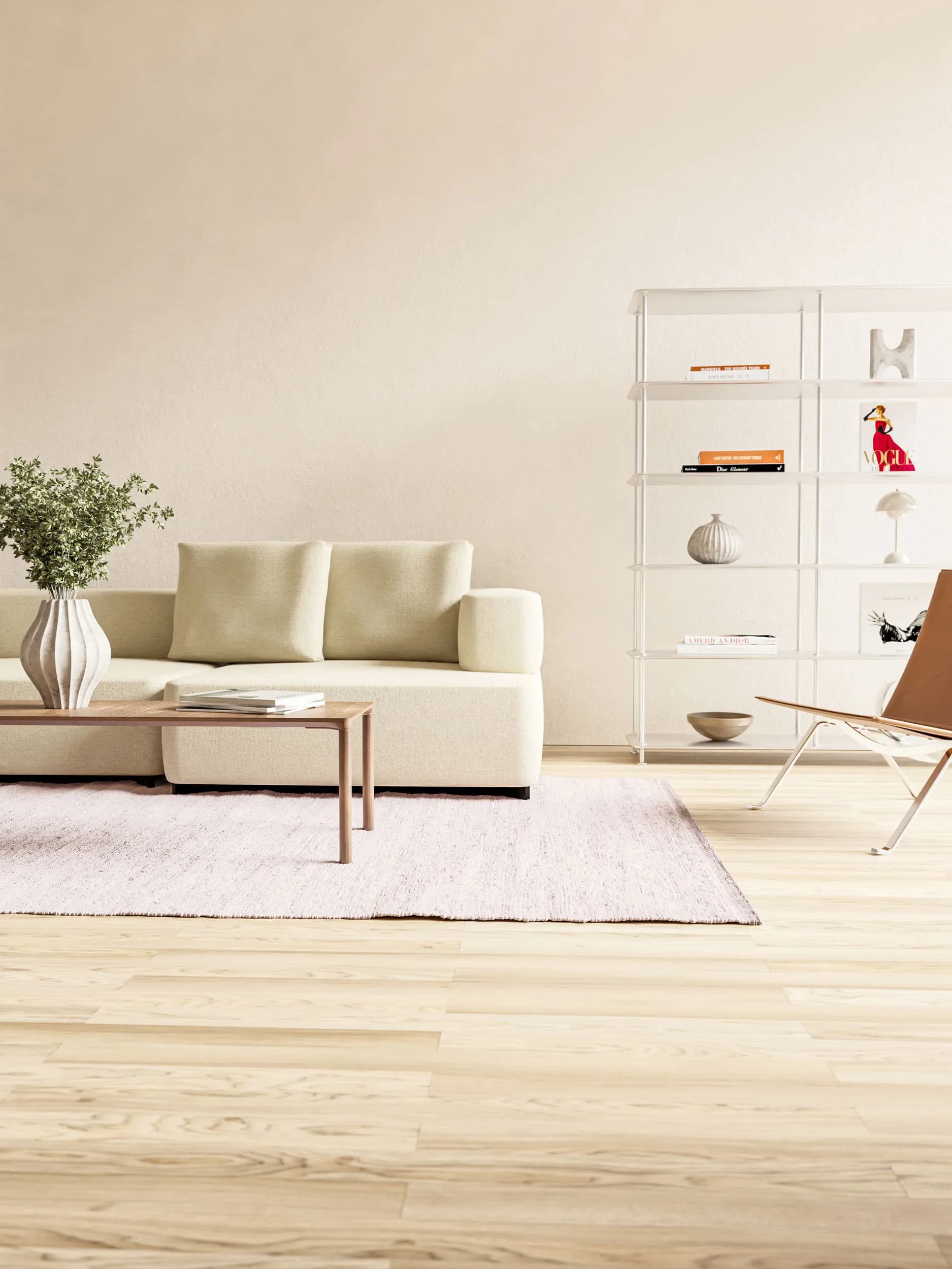 Cotton vloerkleed 170 x 240 cm., Milkshake Rug Solid