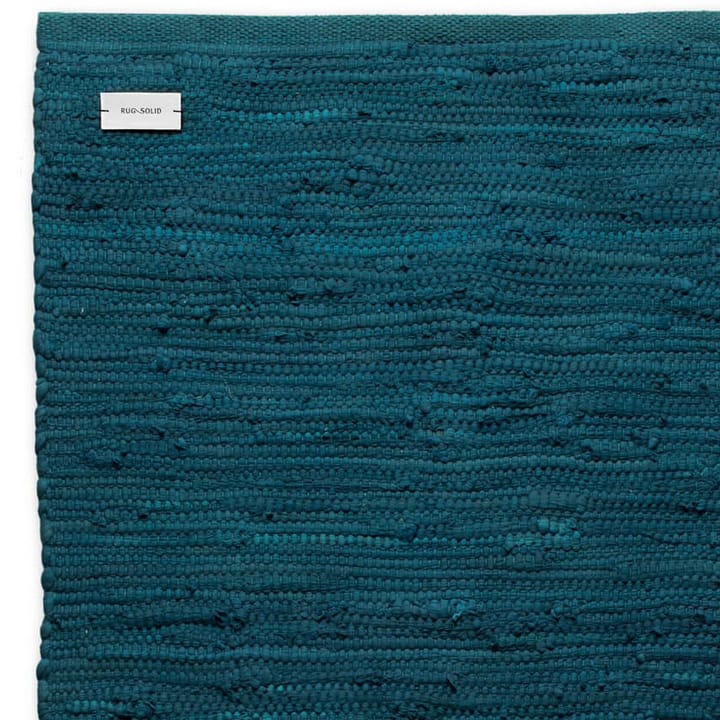 Cotton vloerkleed 170 x 240 cm., petroleum (petrolblauw) Rug Solid