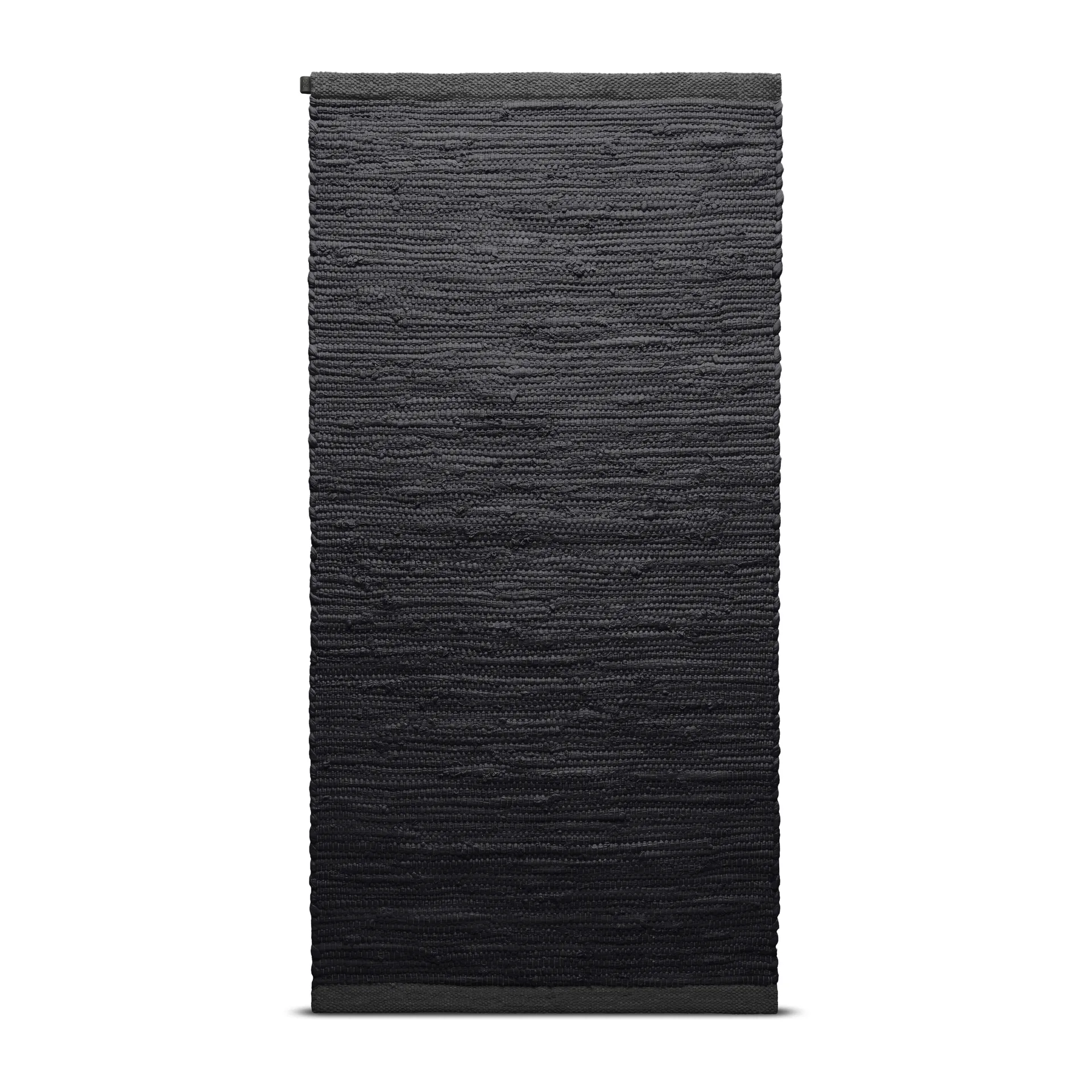 Cotton vloerkleed 60 x 90 cm., Charcoal Rug Solid