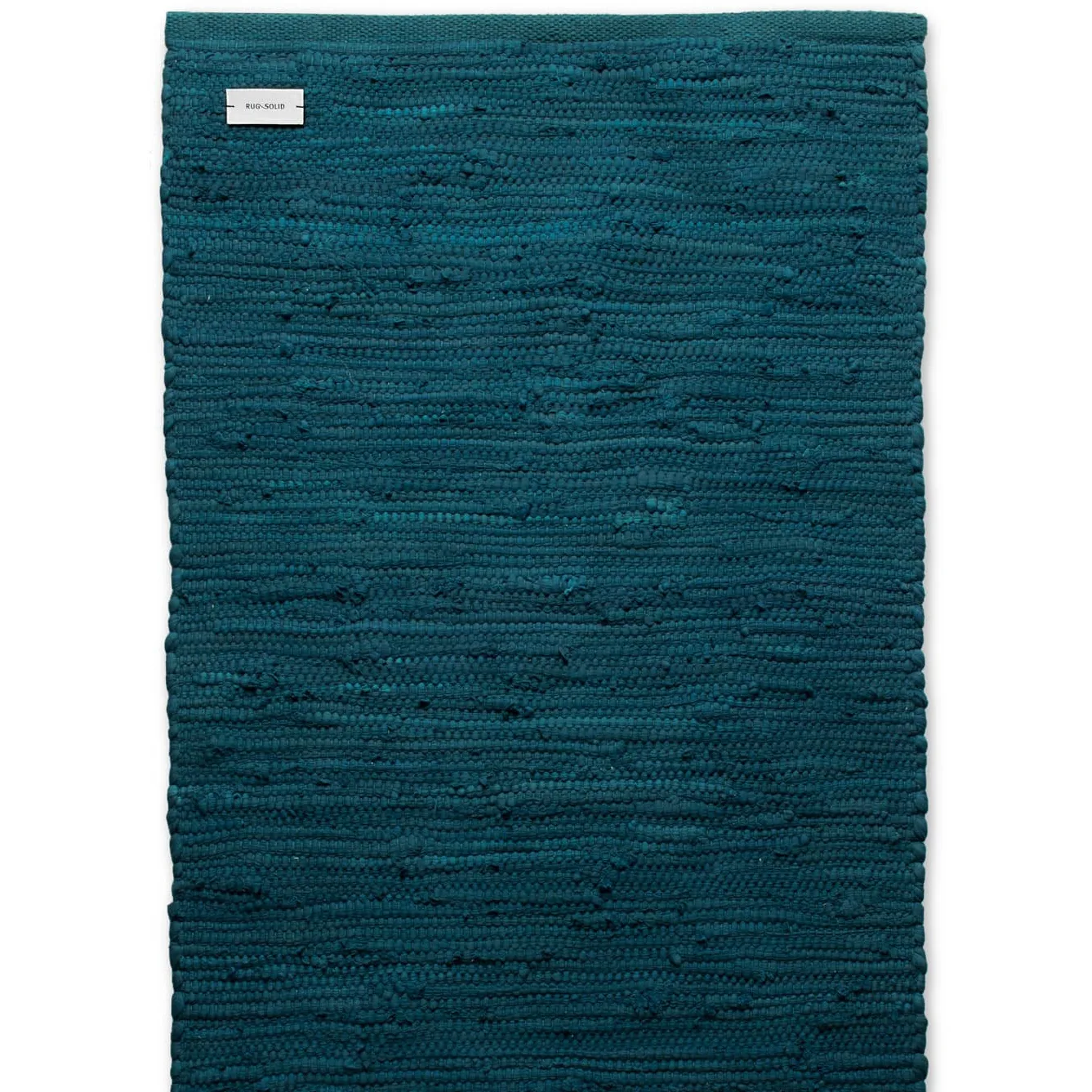Cotton vloerkleed 60 x 90 cm., Petroleum (petrolblauw) Rug Solid
