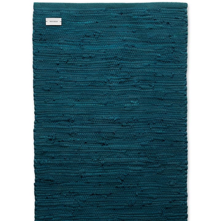 Cotton vloerkleed 60 x 90 cm., Petroleum (petrolblauw) Rug Solid
