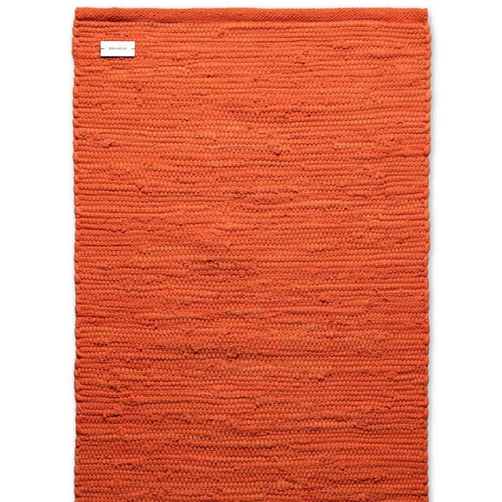 Cotton vloerkleed 60 x 90 cm. - Solar orange (oranje) - Rug Solid