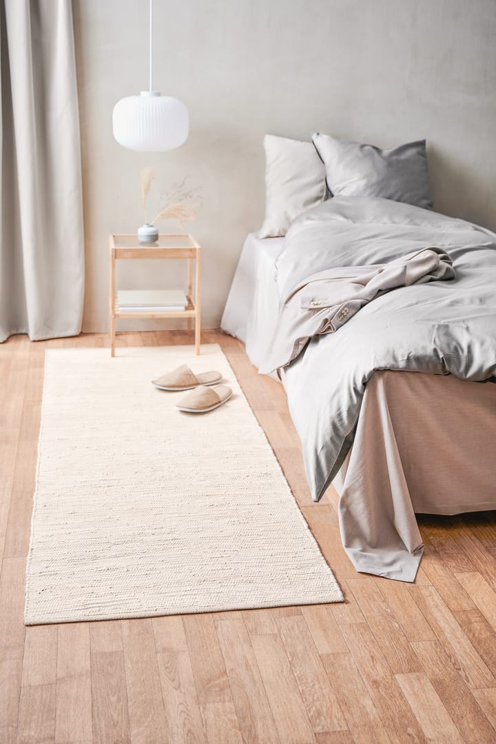 Cotton vloerkleed 65 x 135 cm., desert white (wit) Rug Solid