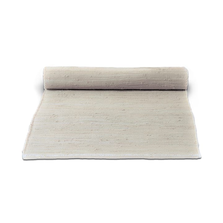Cotton vloerkleed 65 x 135 cm., desert white (wit) Rug Solid