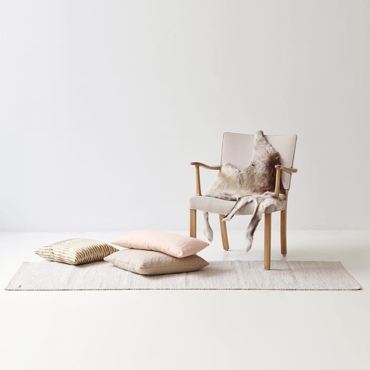 Cotton vloerkleed 65 x 135 cm., desert white (wit) Rug Solid