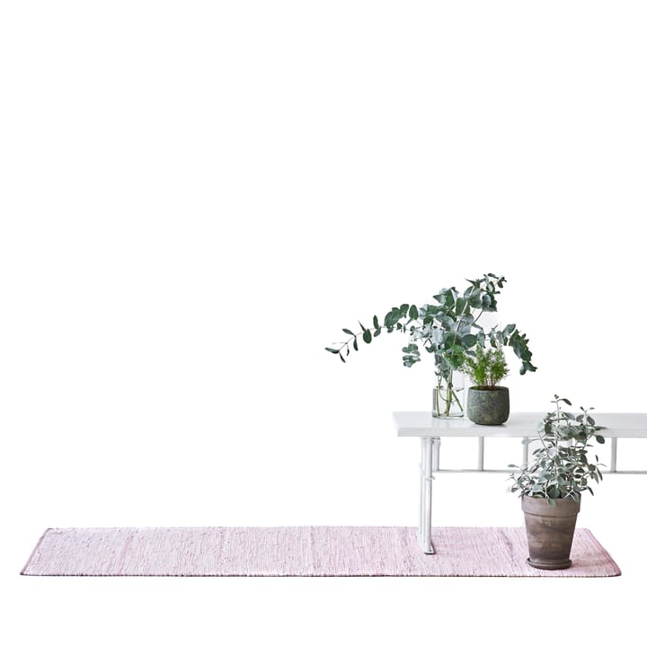 Cotton vloerkleed 65 x 135 cm. - misty rose (roze) - Rug Solid