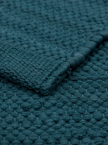 Cotton vloerkleed 65 x 135 cm. - Petroleum (petrolblauw) - Rug Solid